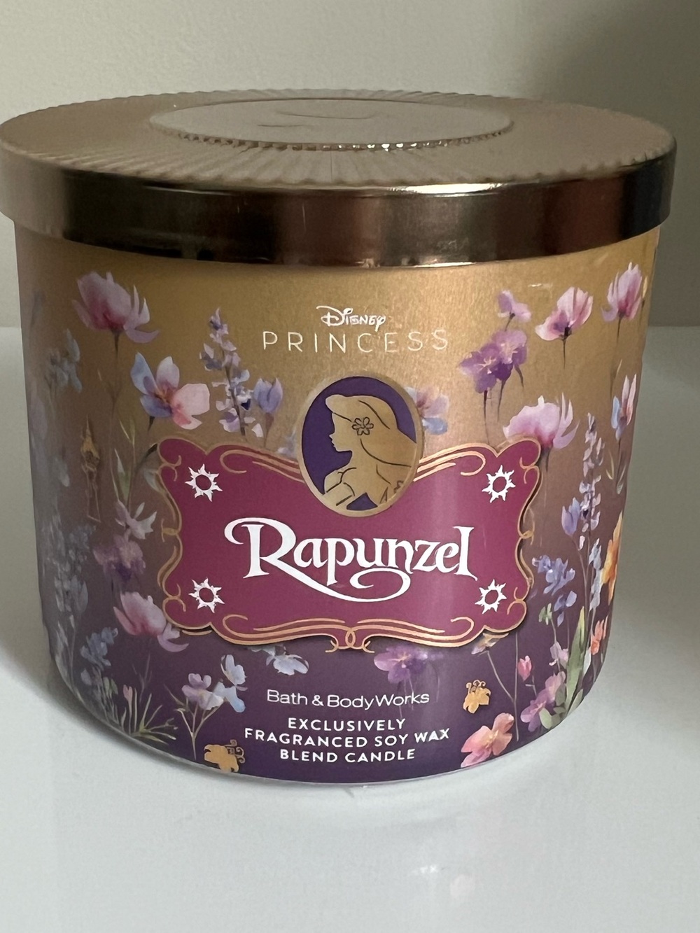 Bath & Body Works Rapunzel Floral Candle - Gold & Purple